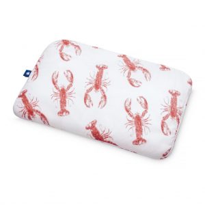 Płaska poduszka dla niemowlaka duża – Lobster Strawberry Pink