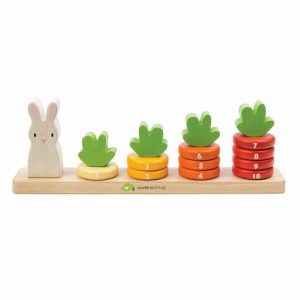 Królik i liczenie marchewek, drewniana zabawka – Tender Leaf Toys
