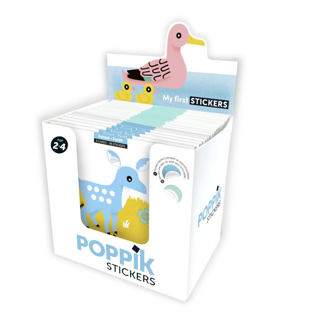 Naklejki LAS dla dzieci - książeczka z naklejkami dla dwulatka – Poppik