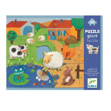 Puzzle farma - puzzle sensoryczne- Djeco