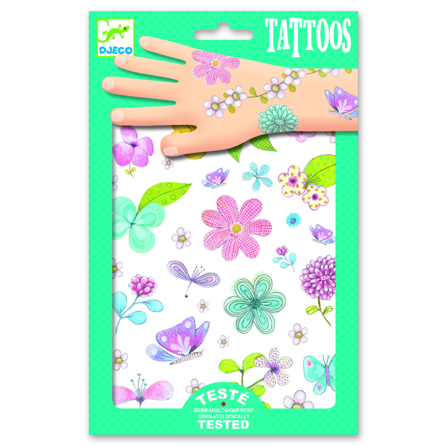tatuaże brokatowe kwiaty