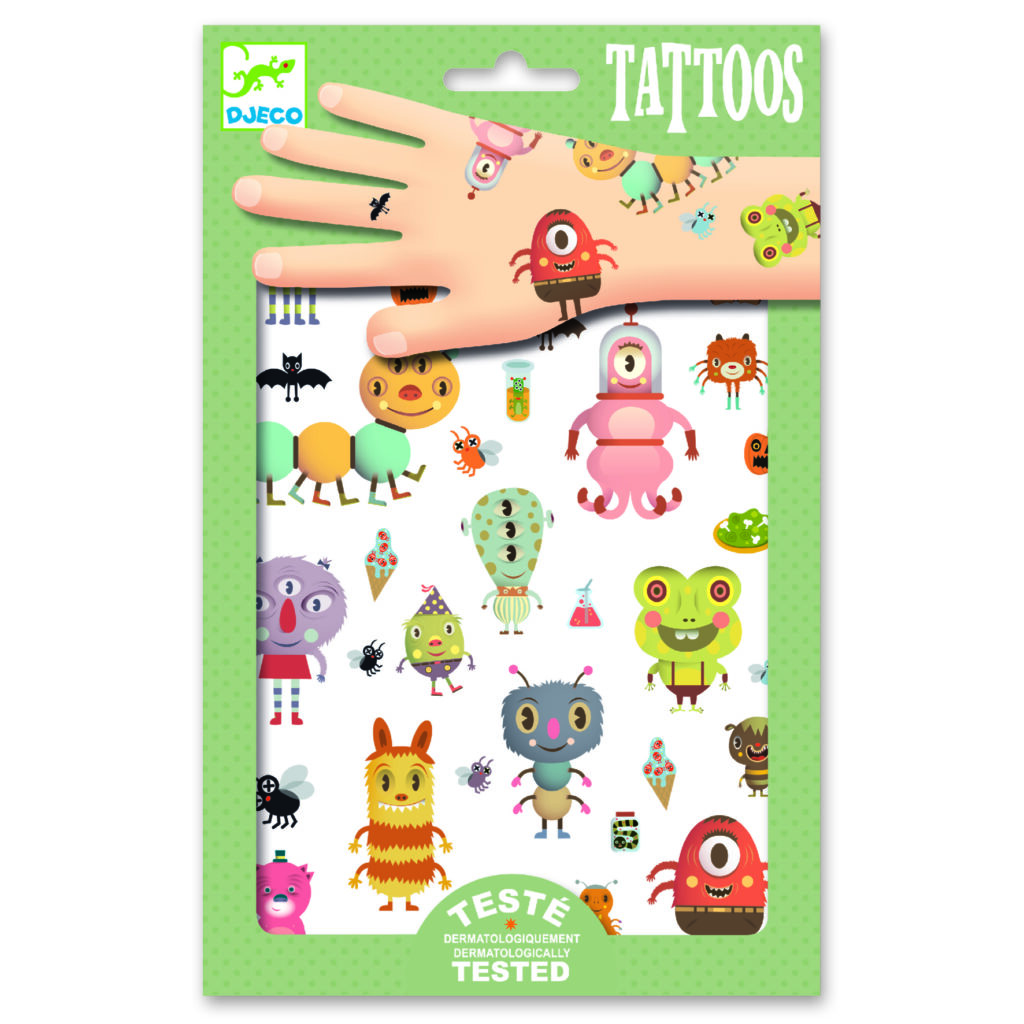 Tatuaże dla chłopców - tatuaże wodne dla dzieci - POTWORKI – Djeco