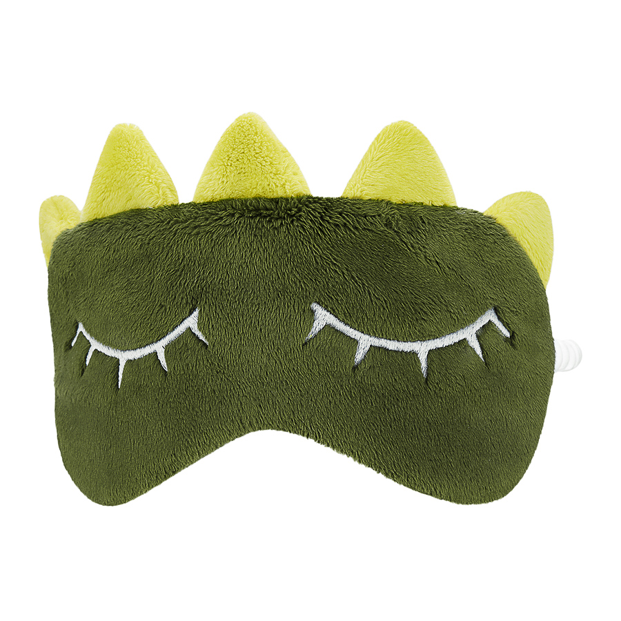 Maska na oczy do spania zielona – dinozaur