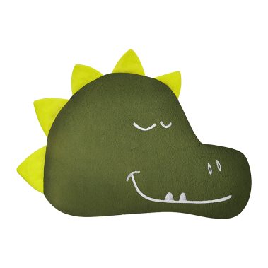 Poduszka z dinozaurem zielona