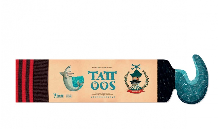 CC011_Pirackie tatuaże zmywalne dla dzieci, Piraci - Londji