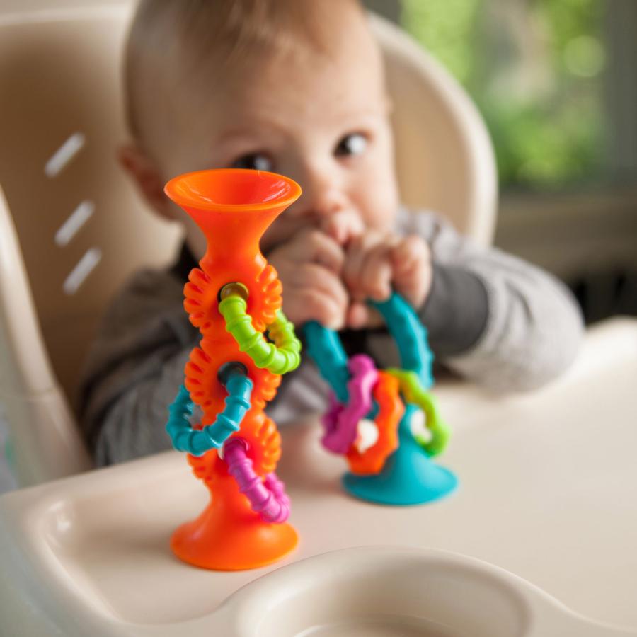 Sensoryczna przyssawka grzechotka dla dzieci - Fat Brain Toys