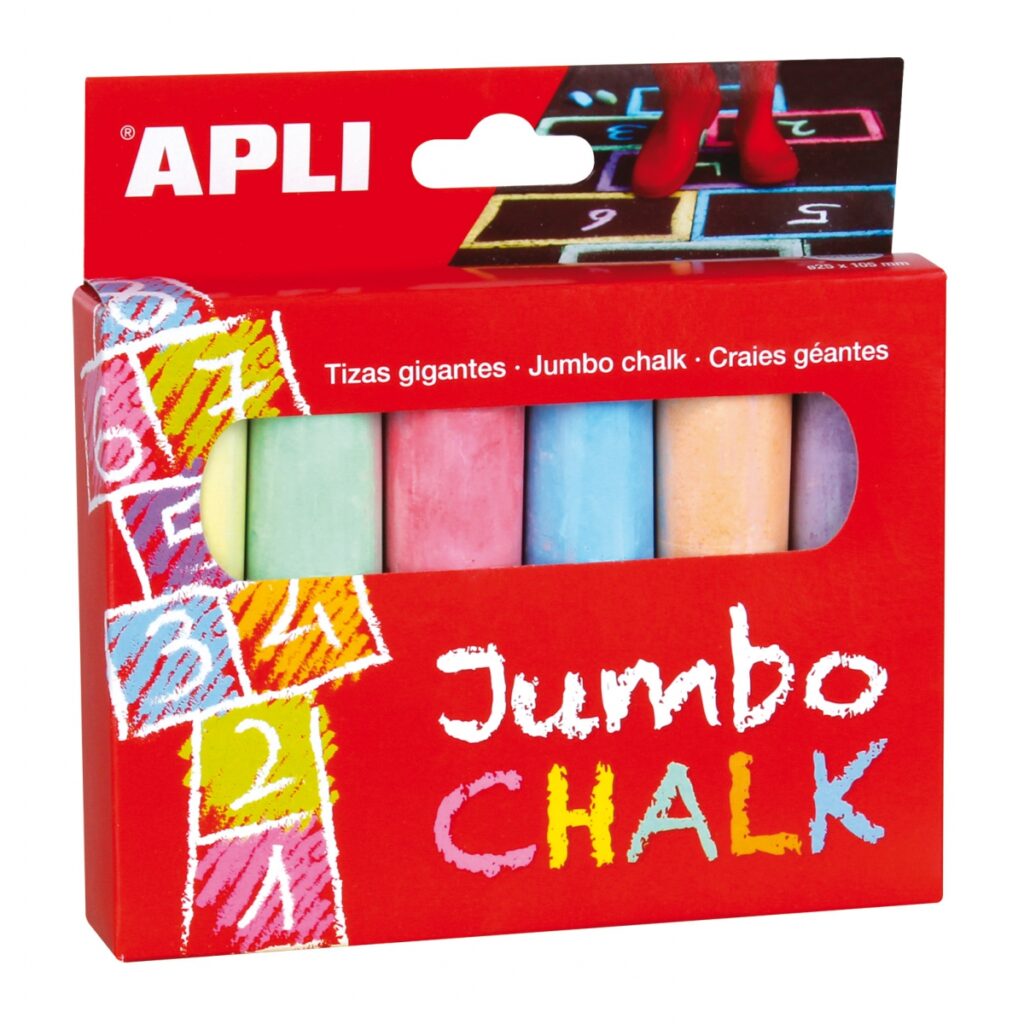 Kolorowa kreda dla dzieci Jumbo od Apli Kids, 6 szt.