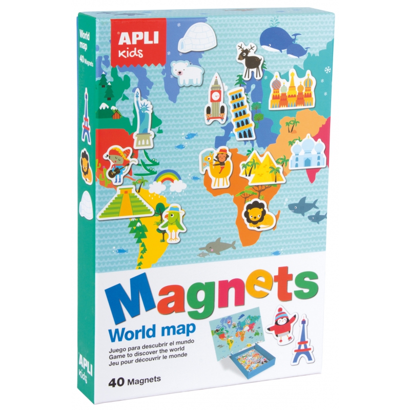 Magnetyczne układanki dla dzieci: Mapa Świata od Apli Kids