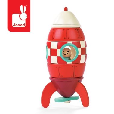 Zabawkowa rakieta drewniana dla dzieci od Janod