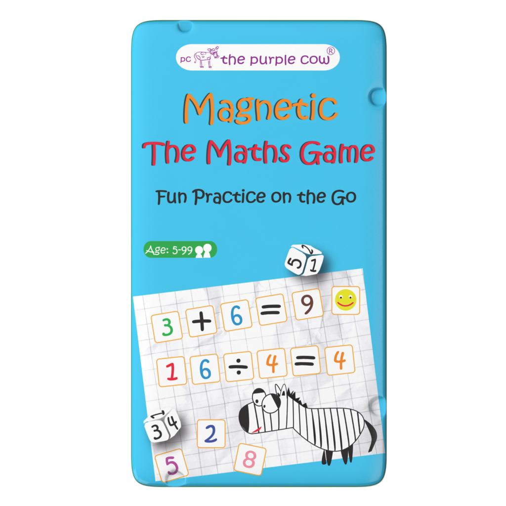Magnetyczna gra matematyczna dla dzieci Zadania matematyczne - The Purple Cow