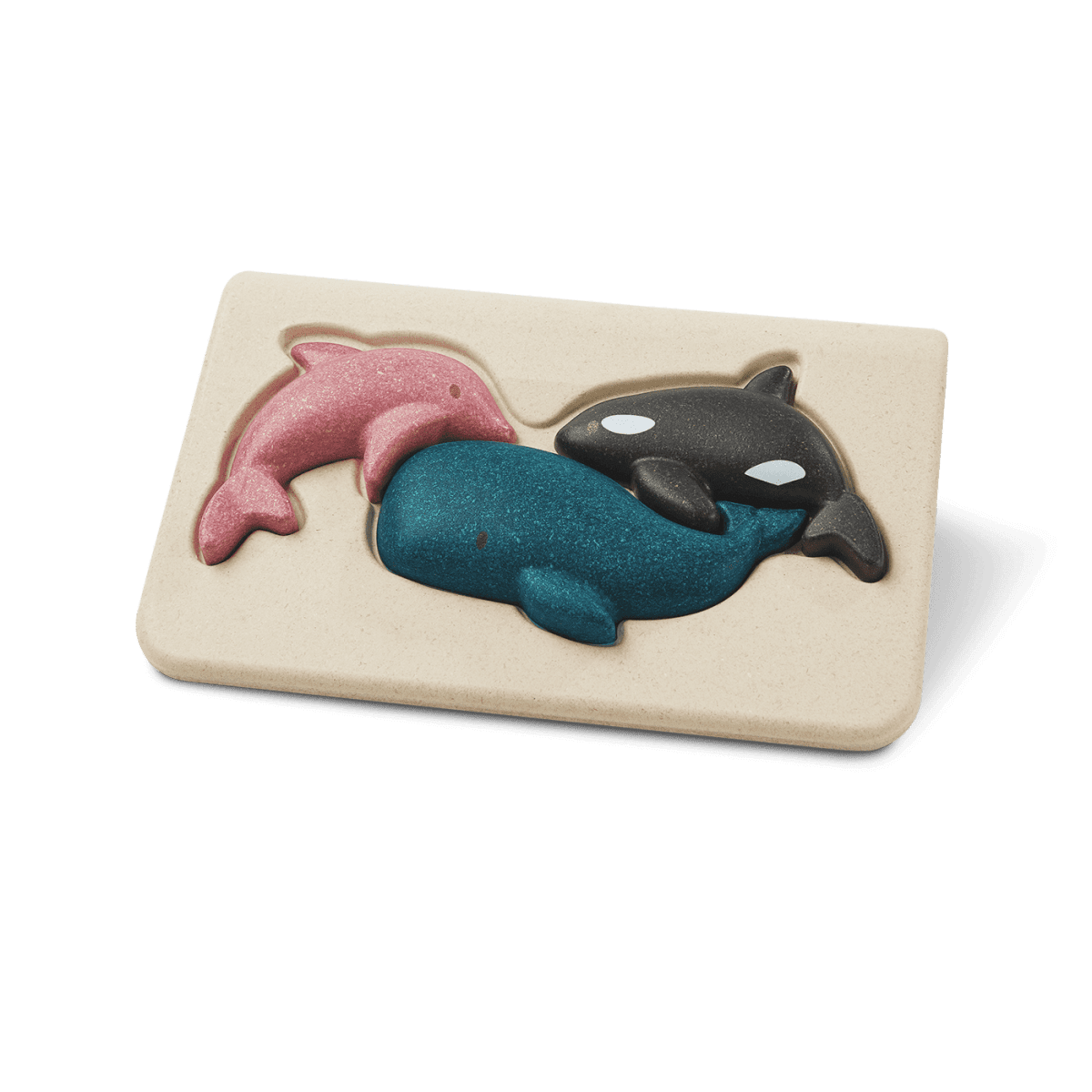 Drewniane puzzle ze zwierzętami morskimi od Plan Toys