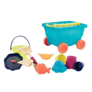Wózek-wagon z akcesoriami plażowymi – kolor niebieski, B.Toys