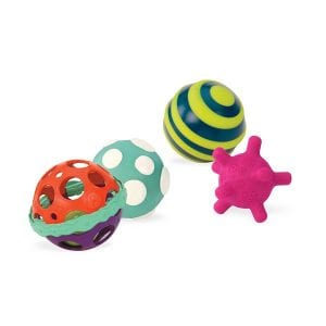 Zestaw wyjątkowych piłek sensorycznych z piłką świecącą, B.Toys