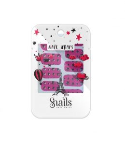 Naklejany lakier Nail Wraps Snails – Pink Stars