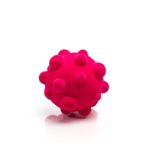 Mała piłka sensoryczna dla dzieci, różowy wirus od Rubbabu