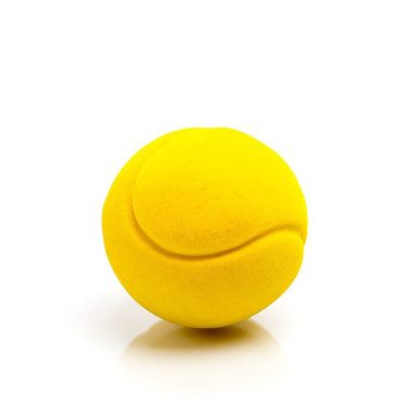 Mała piłka sensoryczna dla dzieci, żółta tenisowa od Rubbabu