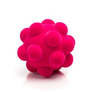 Piłka sensoryczna z mocną fakturą, różowe bąble od Rubbabu