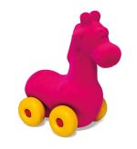 Zabawka rozwojowa w kształcie różowej żyrafy dla dzieci od Rubbabu