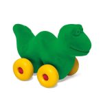Zabawka rozwojowa w kształcie zielonego dinozaura dla dzieci od Rubbabu