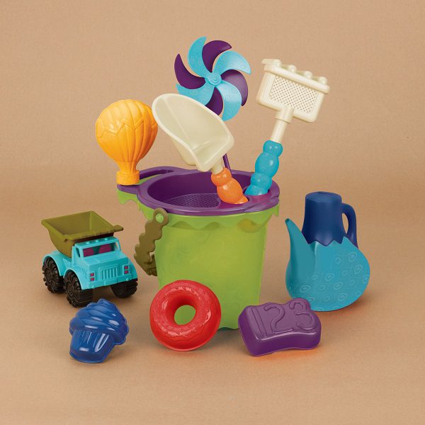 Zestaw akcesoriów plażowych w torbie – kolor niebieski , B.Toys
