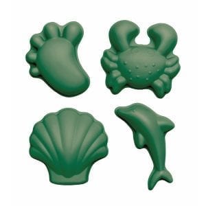 Zabawki do piasku – silikonowe foremki Scrunch – Zielone, 4 szt.