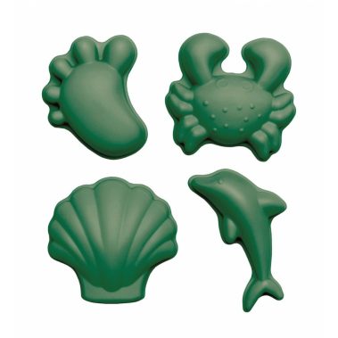 Zabawki do piasku - silikonowe foremki Scrunch - Zielone, 4 szt.