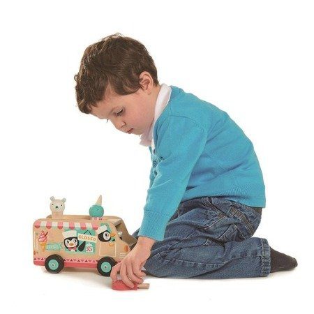 Drewniana lodziarnia - samochód, Tender Leaf Toys