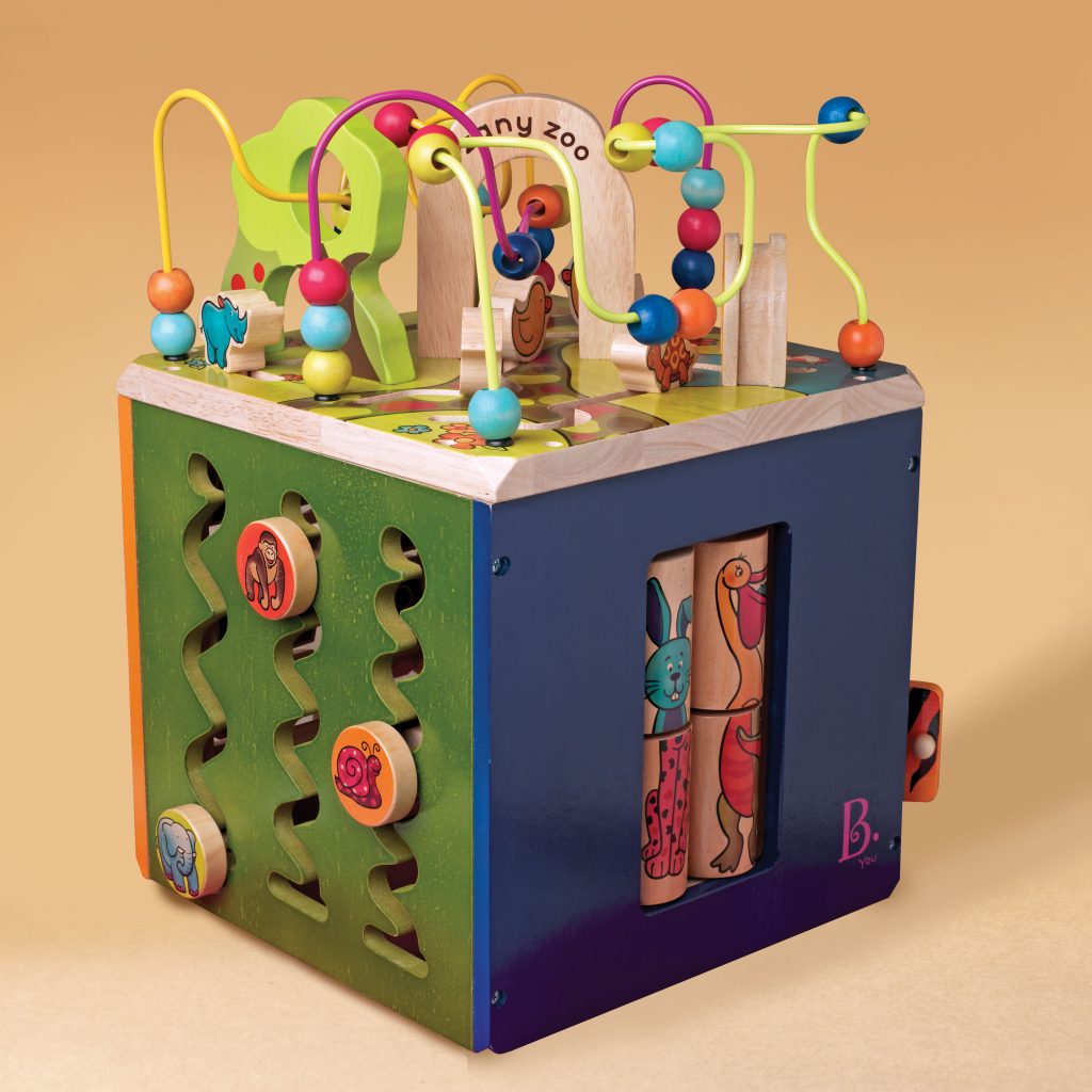 Olbrzymia drewniana kostka edukacyjna - wersja z literkami od B.Toys