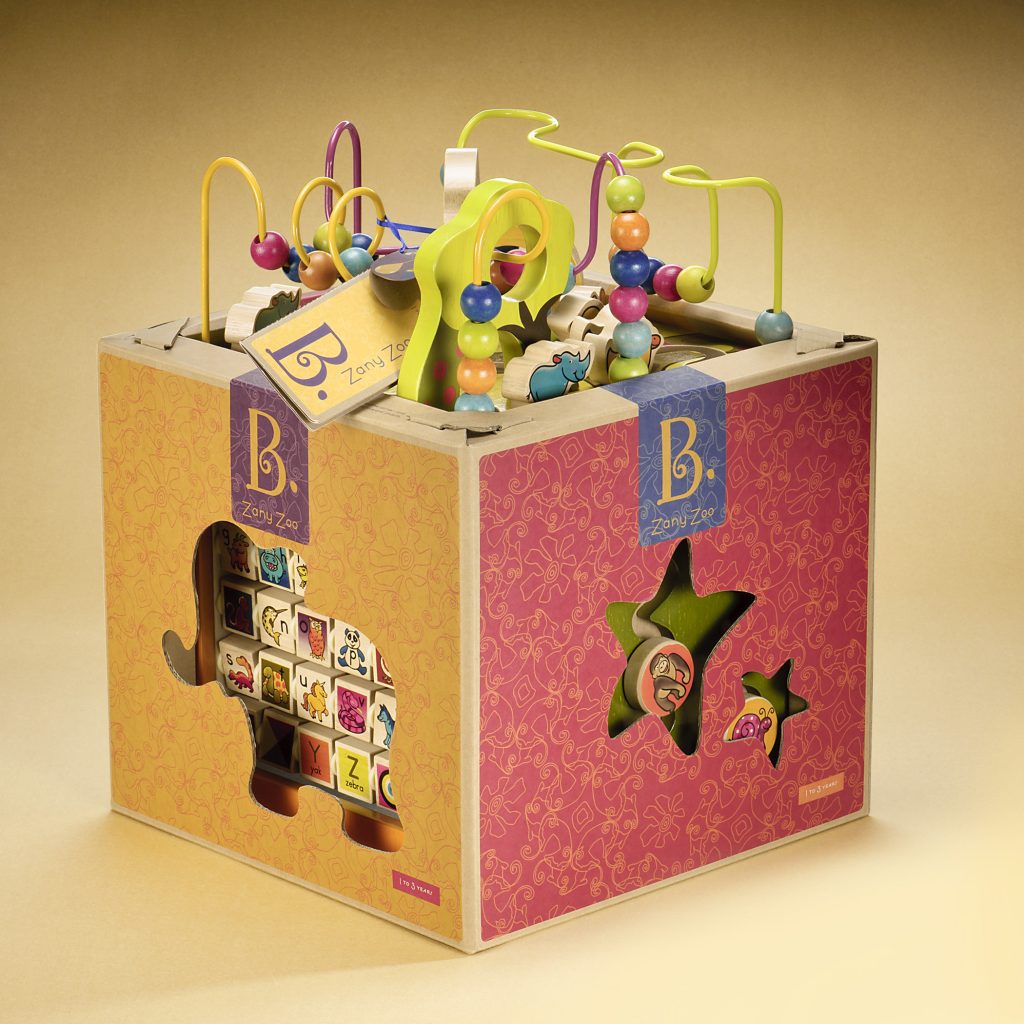 Olbrzymia drewniana kostka edukacyjna - wersja z literkami od B.Toys