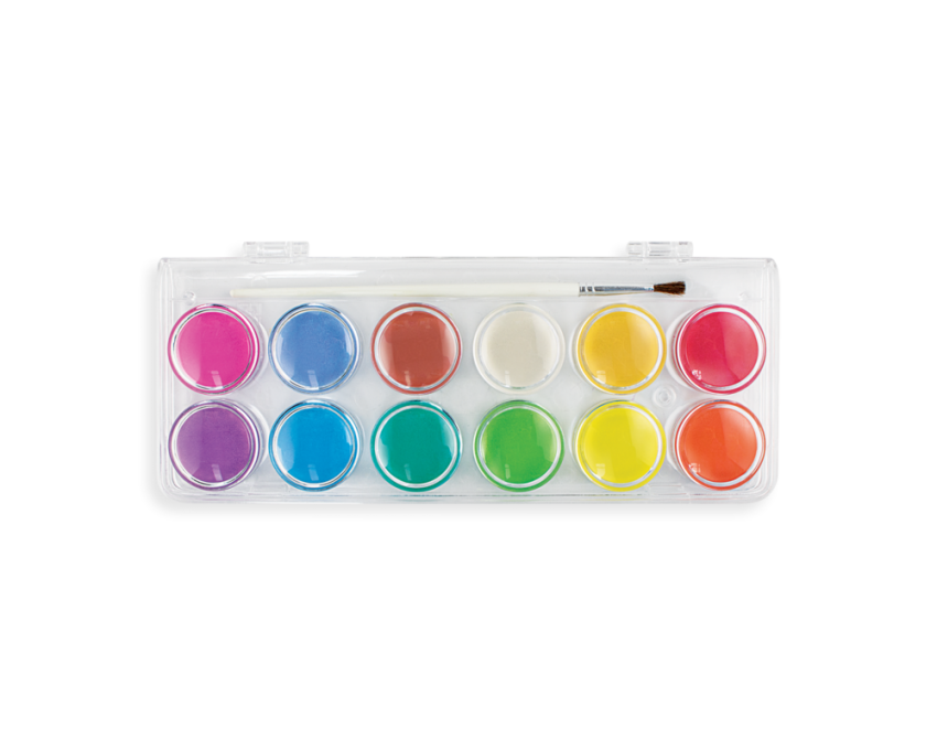 Farby Akwarelowe Chroma Blends - Perłowe - zestaw 12 farb + pędzelek od Ooly