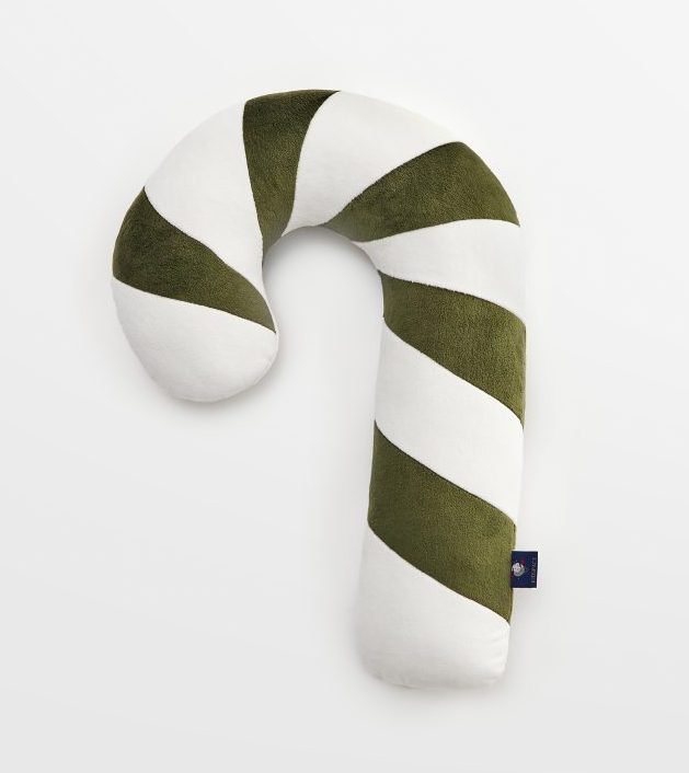 Świąteczna poduszka dekoracyjna Laska cukrowa – Zielona