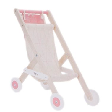 Drewniany Wózek Spacerówka Dla Lalek z Torbą na Akcesoria od CLASSIC WORLD