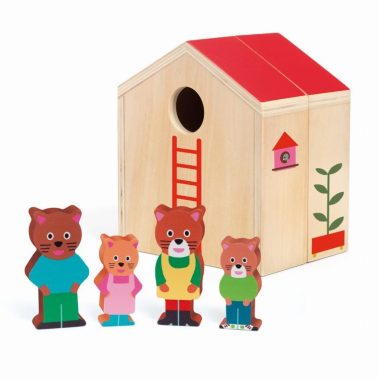 Drewniana zabawka mini domek od Djeco
