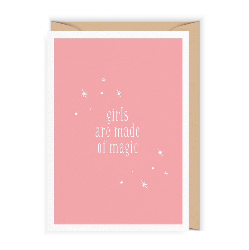 Kartka okolicznościowa „Girls are made of magic” od Cudowianki