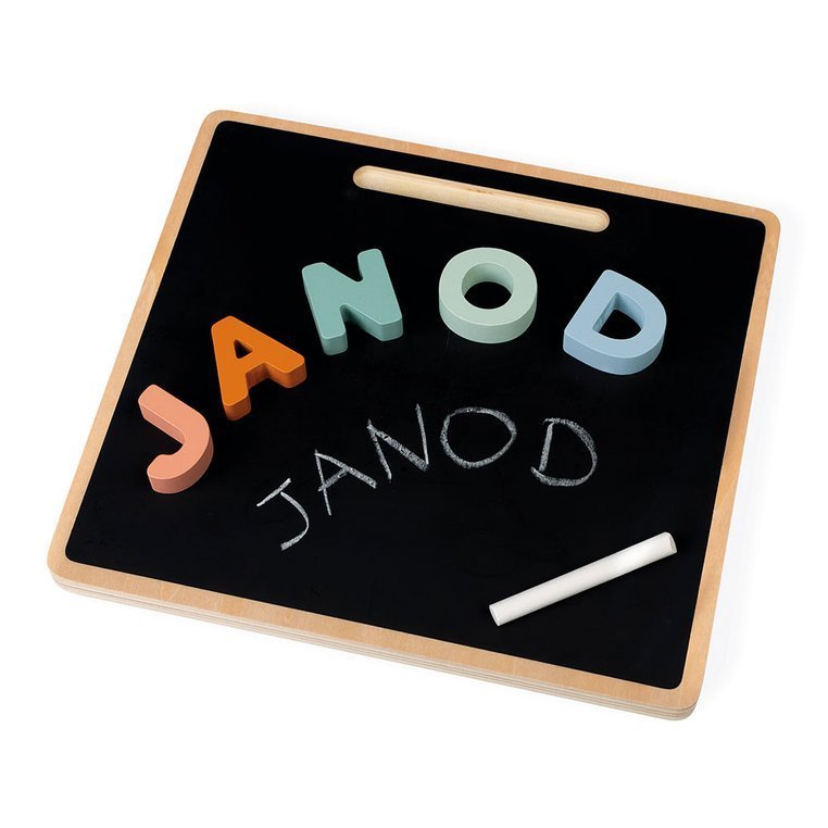 Drewniane puzzle Alfabet 3D z tablicą Sweet Cocoon od Janod