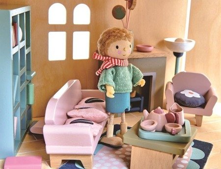 Drewniane meble do domku dla lalek - salon od Tender Leaf Toys