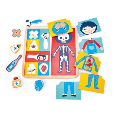 Drewniana układanka edukacyjna - Ciało człowieka od Tender Leaf Toys