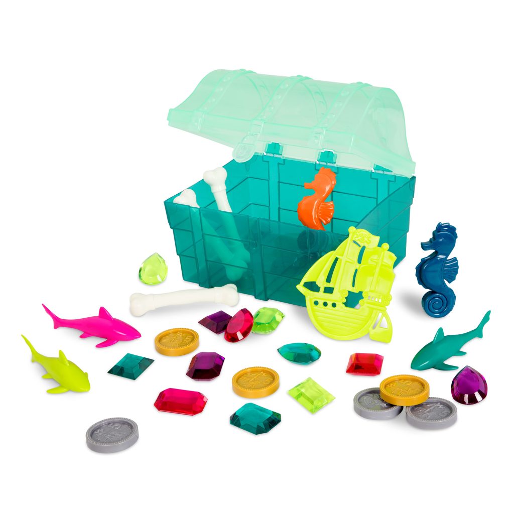 Treasures Ahoy! – Skarby Pirata – zestaw zabawek do wanny i basenu od B.Toys