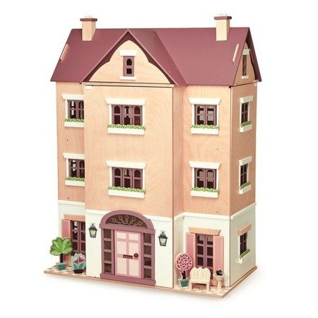 Drewniany czteropiętrowy domek dla lalek od Tender Leaf Toys