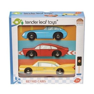 Drewniane samochody retro, 3 sztuki od Tender Leaf Toys