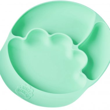 Talerz silikonowy z przyssawką-Zielony od Nana's Manners