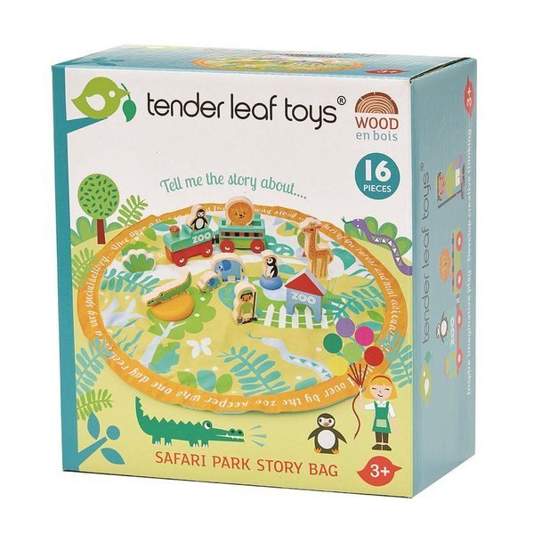 Mata z drewnianymi zabawkami - Safari, Tender Leaf Toys